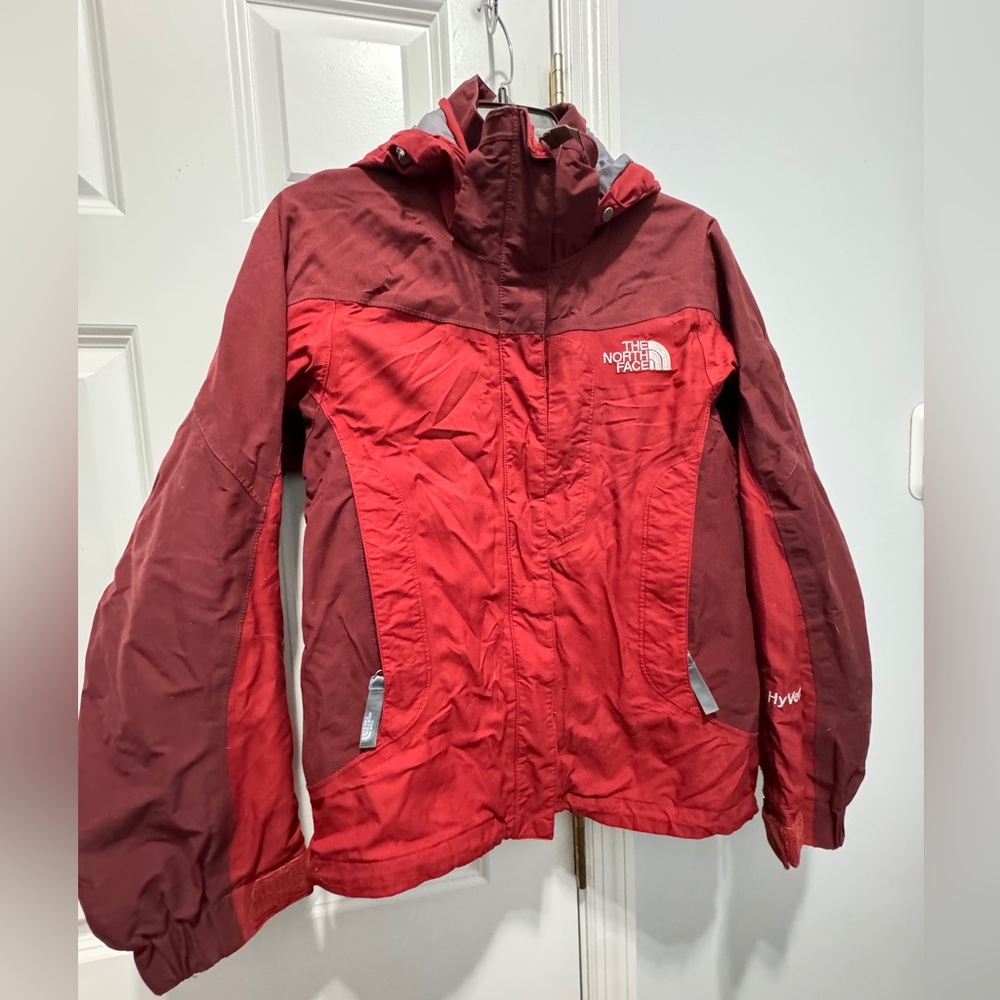 The North Face size XS hyvent  jacket with hoodie